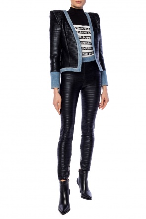 Sweter ze wzorem w paski z logo, zdjęcie 2 Sweter ze wzorem w paski z logo od Balmain